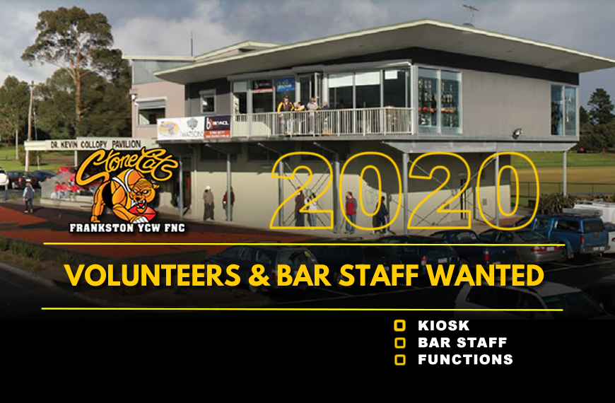 Volunteer & Bar Staff Wanted in 2025